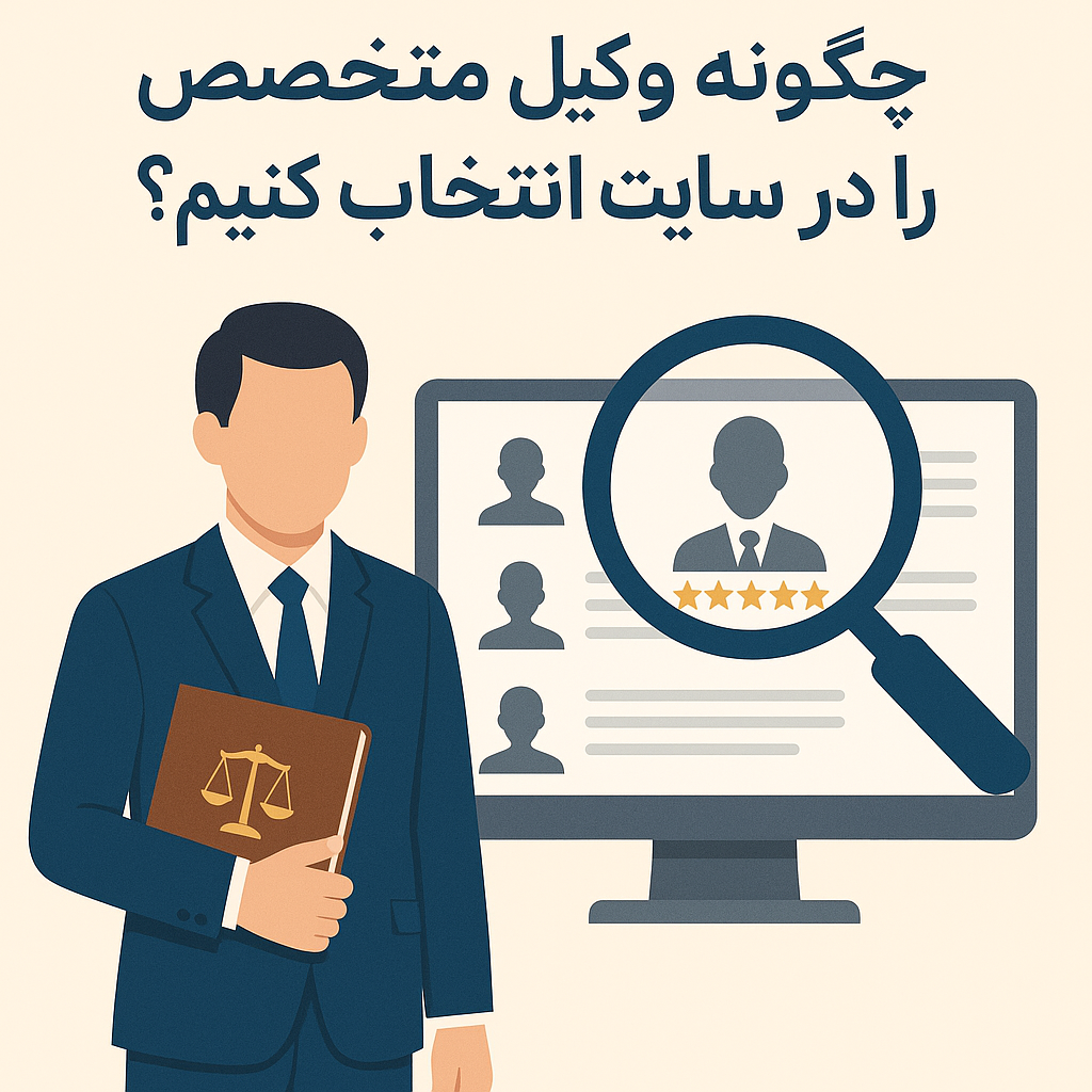 چگونه وکیل متخصص خود را در سایت انتخاب کنیم؟